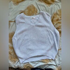 TNA sweater vest steel blue grey S M oversized